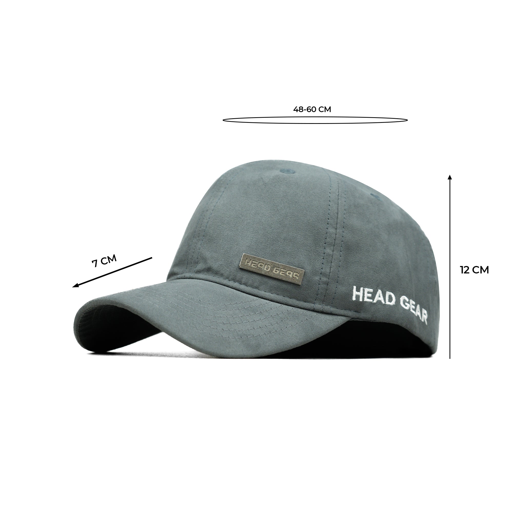 HEAD GEAR SLATE GREY RUSTIC METAL PATCH CAP