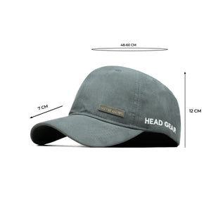 HEAD GEAR SLATE GREY RUSTIC METAL PATCH CAP