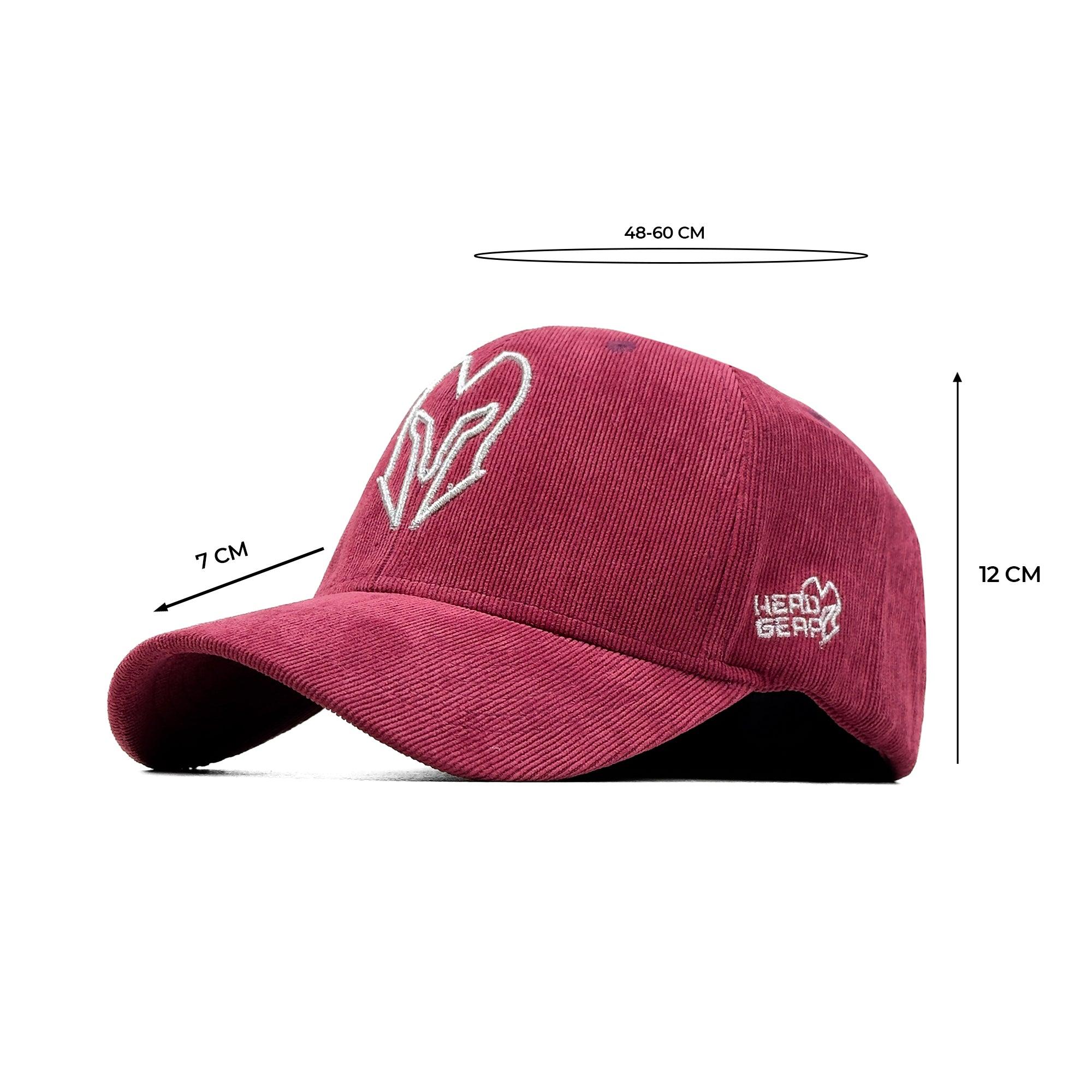 HEAD GEAR SILVER MAROON SUEDE CORD LIMITED EDITION CAP