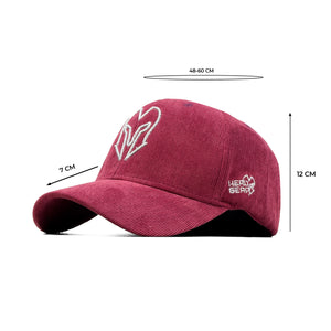 HEAD GEAR SILVER MAROON SUEDE CORD LIMITED EDITION CAP