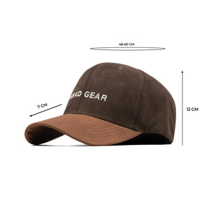 HEAD GEAR DARK CHOCOLATE BROWN DUAL TONE CAP