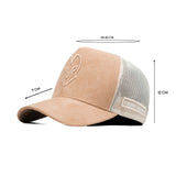 HEAD GEAR BEIGE SUPER SUEDE TRUCKER CAP