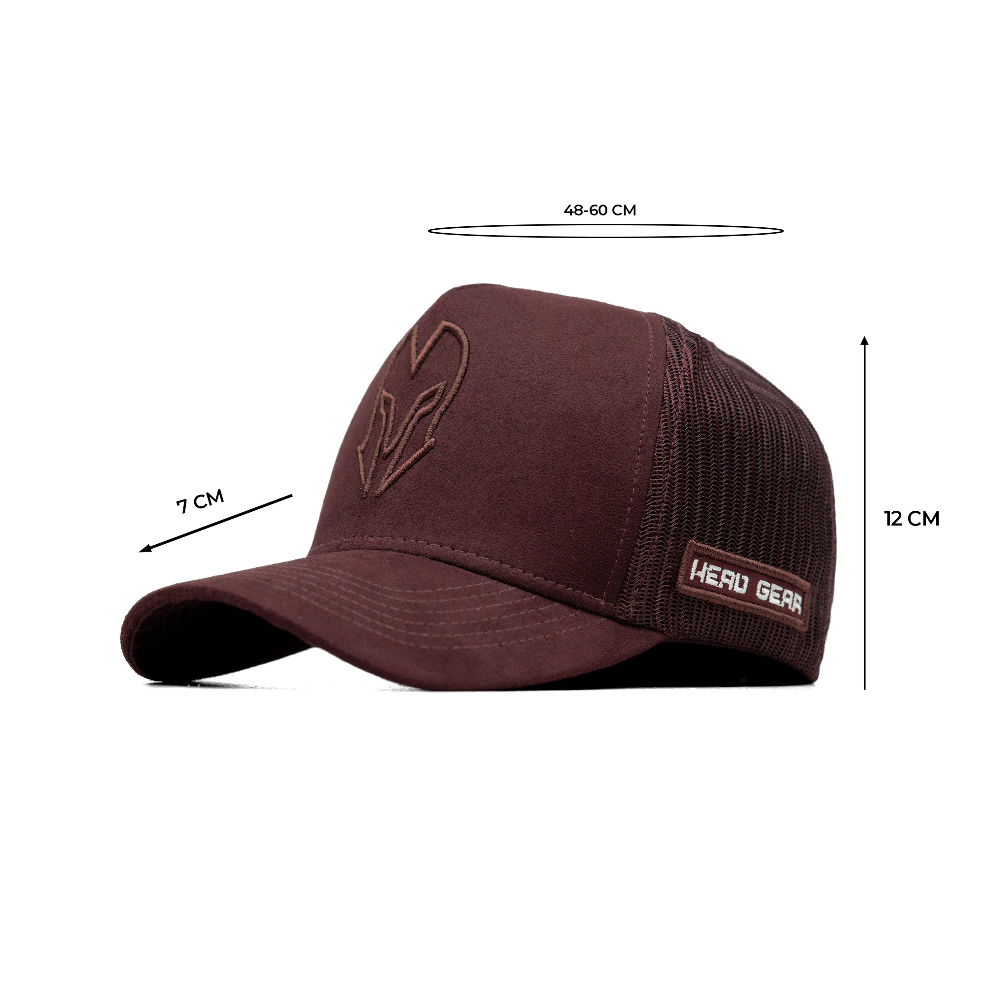 HEAD GEAR DARK CHOCOLATE SUPER SUEDE TRUCKER CAP