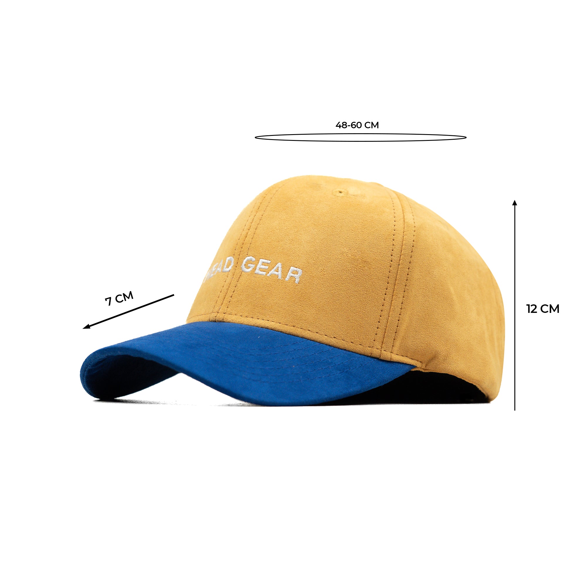 HEAD GEAR YELLOW BLUE DUAL TONE CAP