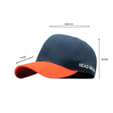 HEAD GEAR NAVY BLUE ORANGE DUAL TONE STRUCTURED CAP