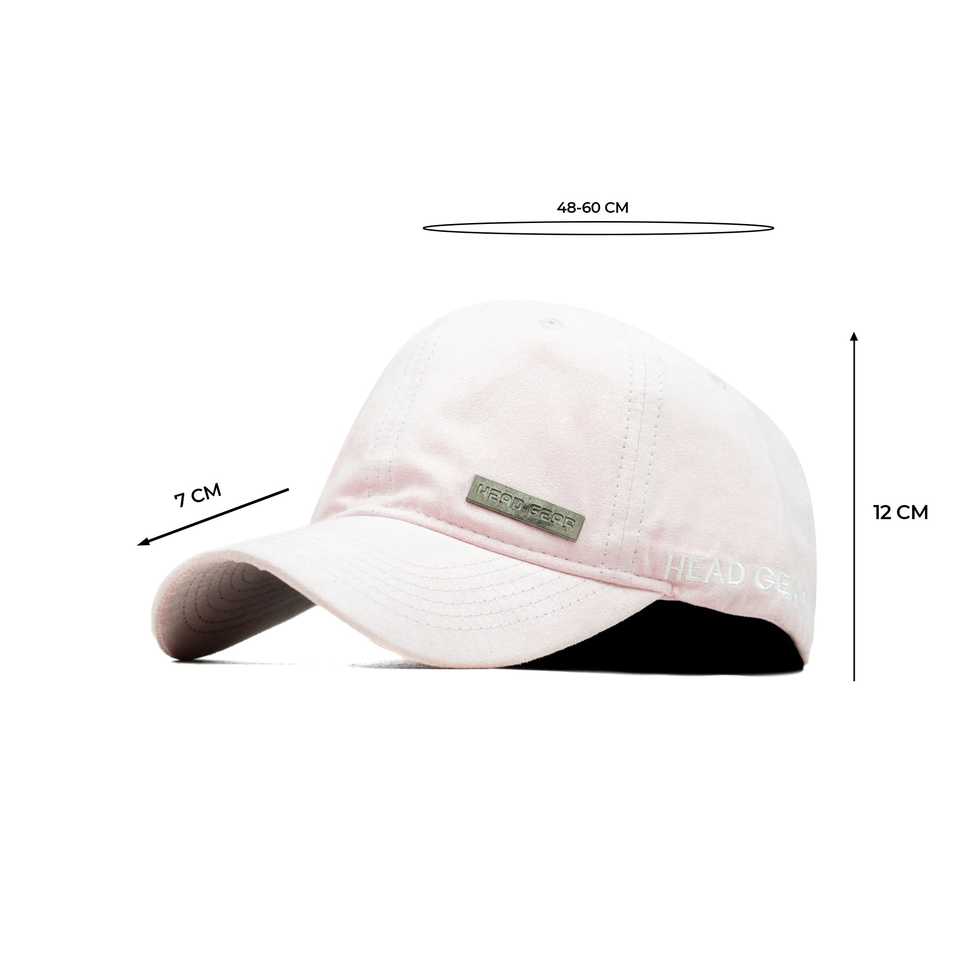 HEAD GEAR PASTEL PINK RUSTIC METAL PATCH CAP