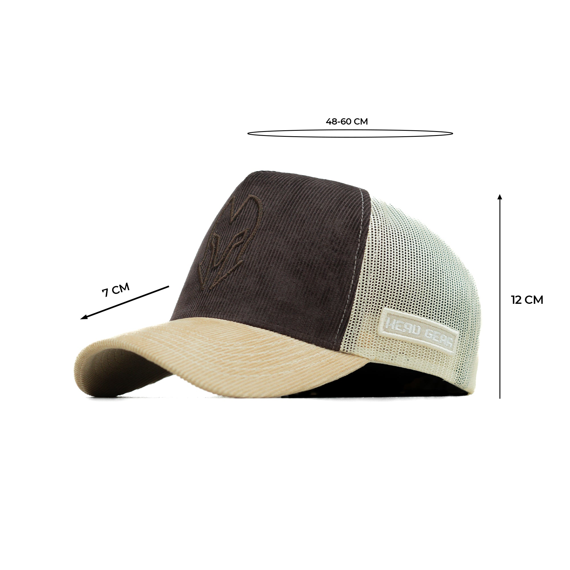 HEAD GEAR DARK CHOCOLATE AND CREAM DUAL TONE TRUCKER CAP