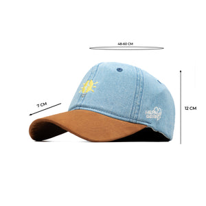 HEAD GEAR BULB WASHED DENIM CAP