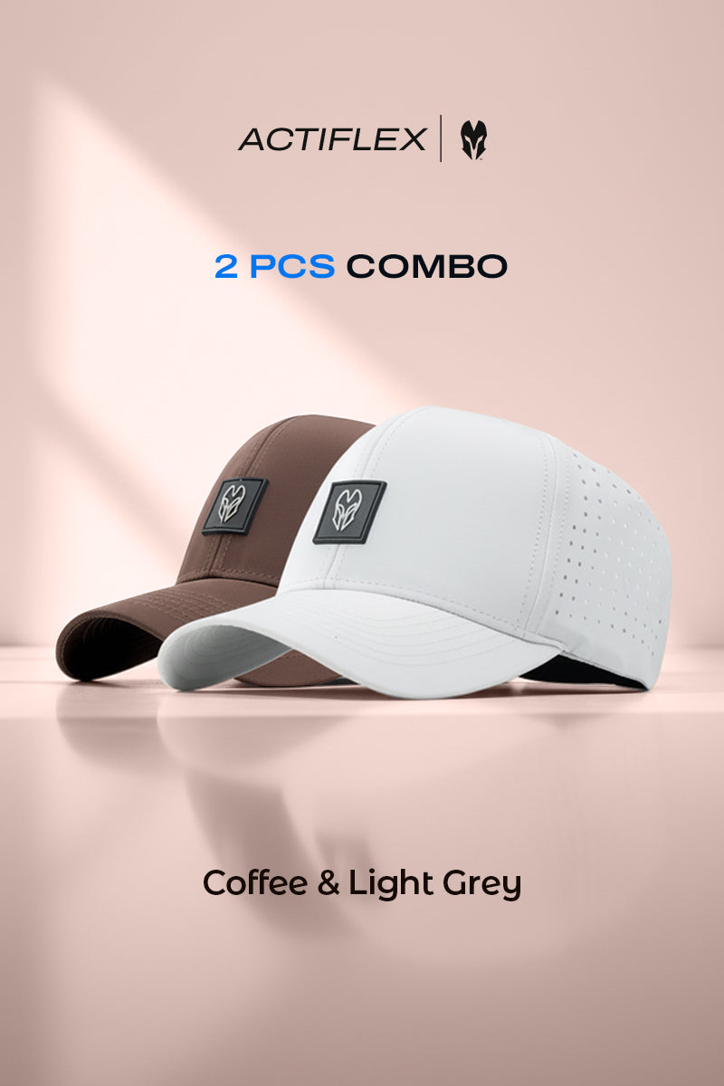 2 PCS COMBO OF COFFEE AND LIGHT GREY ACTI FLEX CAP