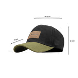 HEAD GEAR BLACK OLIVE LEATHER PATCH CAP